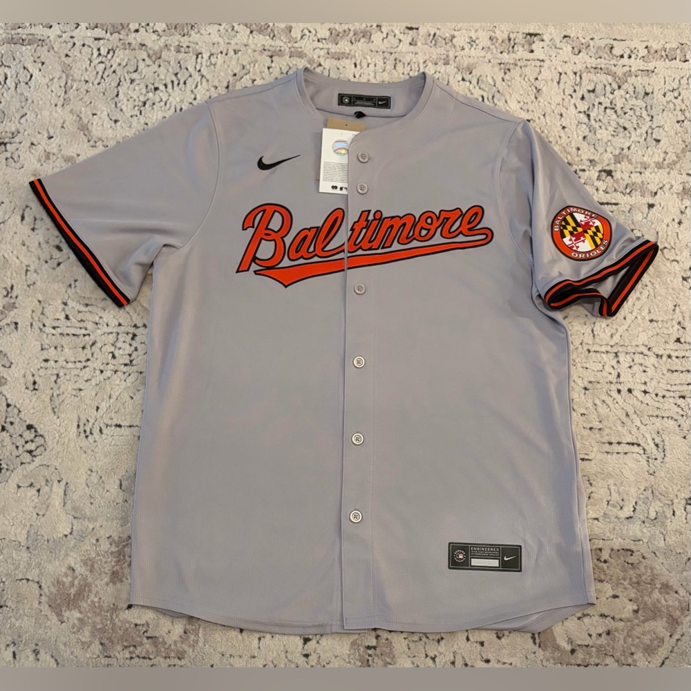 Nike Authentic Baltimore Orioles MLB Baseball Gray Jersey Men’s Size: Large
